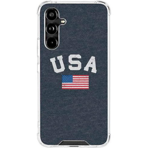 USA with American Flag Galaxy A54 5G Clear Case