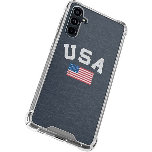 USA with American Flag Galaxy A54 5G Clear Case