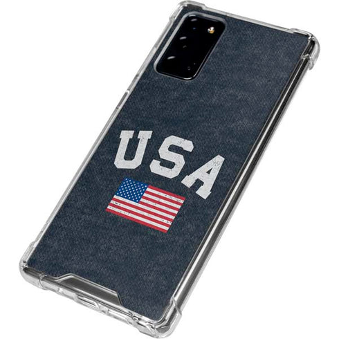 USA with American Flag Galaxy Note20 5G Clear Case