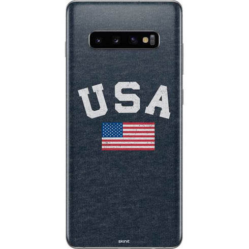 USA with American Flag Galaxy S10 Plus Skin