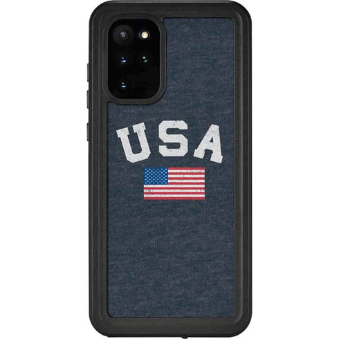 USA with American Flag Galaxy S20 Plus Waterproof Case