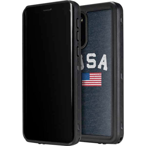USA with American Flag Galaxy S20 Plus Waterproof Case