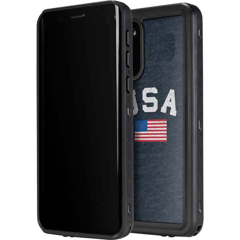 USA with American Flag Galaxy S20 Waterproof Case