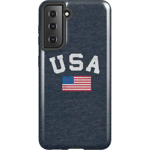 USA with American Flag Galaxy S21 5G Pro Case