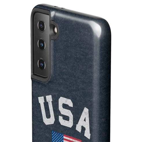 USA with American Flag Galaxy S21 FE Pro Case