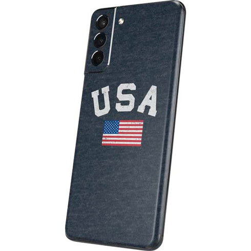 USA with American Flag Galaxy S21 Plus 5G Skin