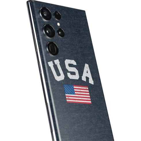 USA with American Flag Galaxy S22 Ultra Skin