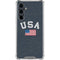 USA with American Flag Galaxy S23 FE Clear Case