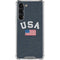 USA with American Flag Galaxy S23 Plus Clear Case