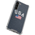 USA with American Flag Galaxy S23 Plus Clear Case