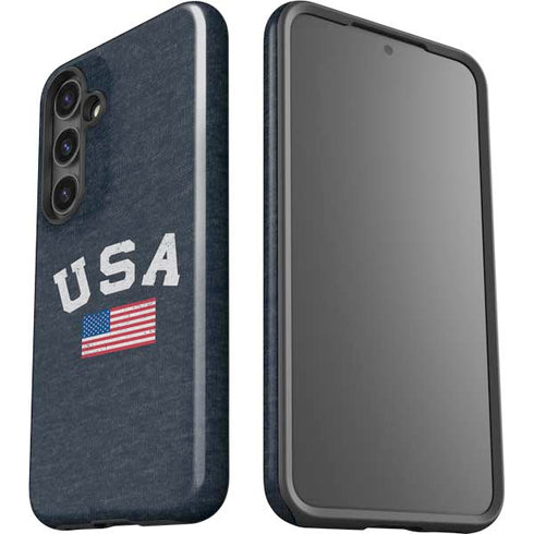 USA with American Flag Galaxy S24 Plus Impact Case