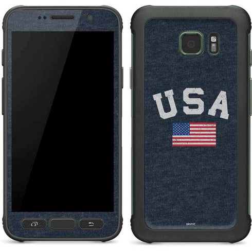 USA with American Flag Galaxy S7 Active Skin