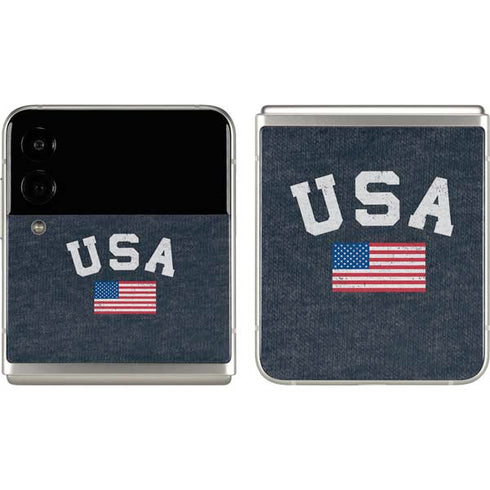 USA with American Flag Galaxy Z Flip3 5G Skin