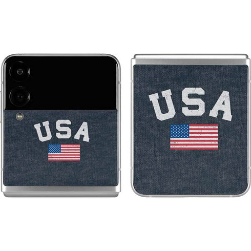 USA with American Flag Galaxy Z Flip4 5G Skin