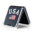 USA with American Flag Galaxy Z Flip5 5G Clear Case