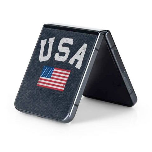 USA with American Flag Galaxy Z Flip5 5G Skin