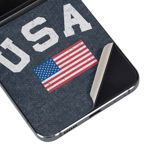 USA with American Flag Galaxy Z Flip5 5G Skin