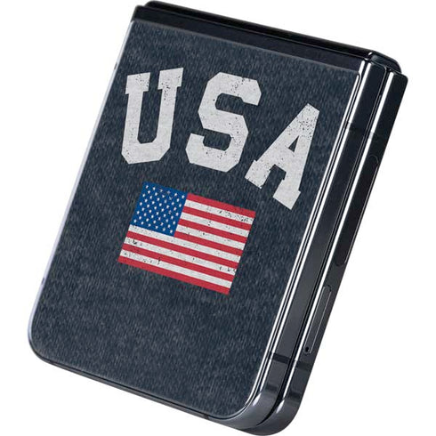 USA with American Flag Galaxy Z Flip5 5G Skin