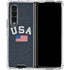 USA with American Flag Galaxy Z Fold4 5G Clear Case