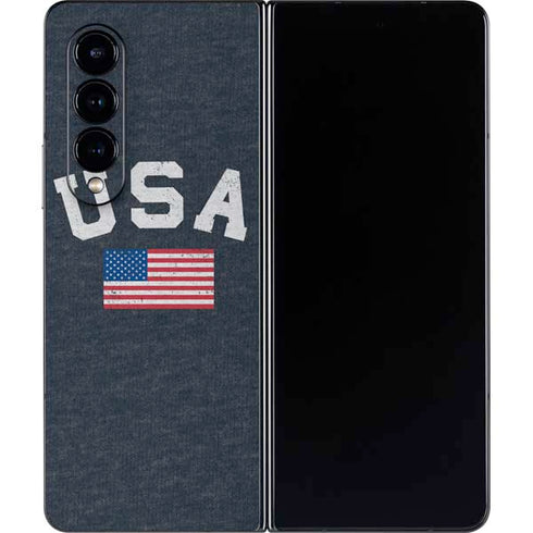 USA with American Flag Galaxy Z Fold4 5G Skin