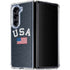 USA with American Flag Galaxy Z Fold5 5G Clear Case