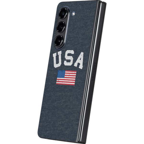 USA with American Flag Galaxy Z Fold5 5G Skin