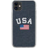 USA with American Flag iPhone 11 Clear Case