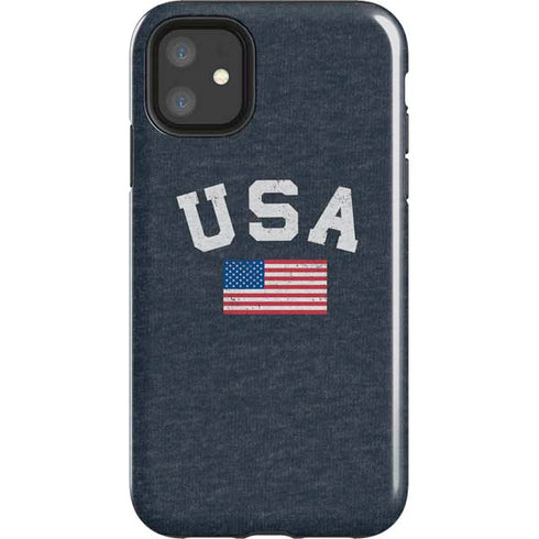 USA with American Flag iPhone 11 Impact Case