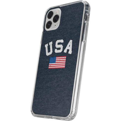 USA with American Flag iPhone 11 Pro Clear Case