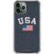USA with American Flag iPhone 11 Pro Max Clear Case