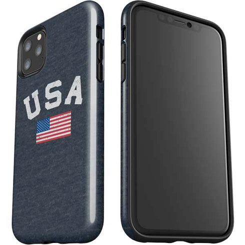 USA with American Flag iPhone 11 Pro Max Impact Case