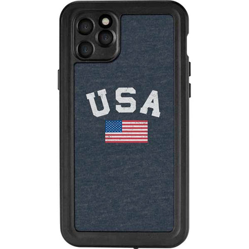 USA with American Flag iPhone 11 Pro Max Waterproof Case