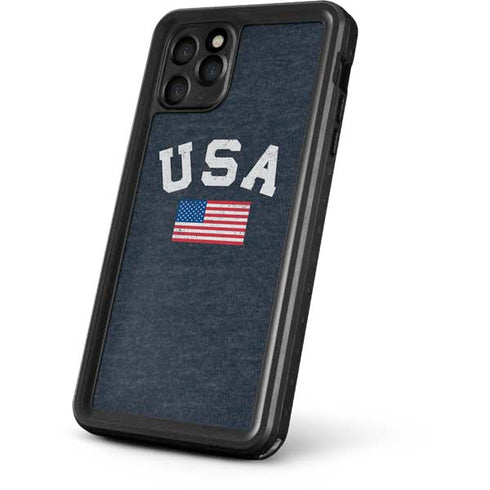 USA with American Flag iPhone 11 Pro Max Waterproof Case