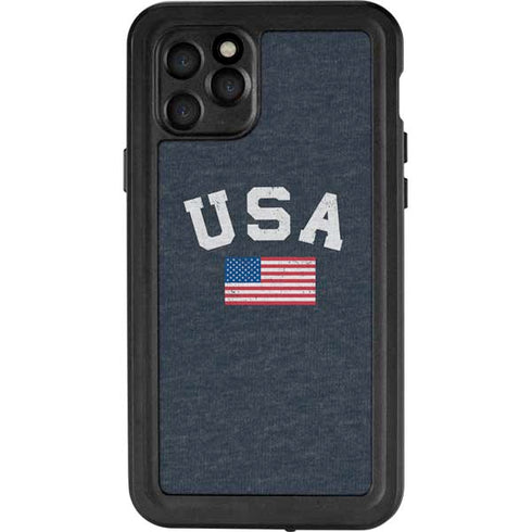 USA with American Flag iPhone 11 Pro Waterproof Case