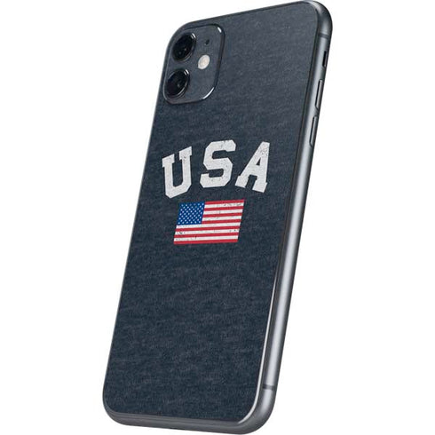 USA with American Flag iPhone 11 Skin