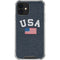 USA with American Flag iPhone 12 Clear Case