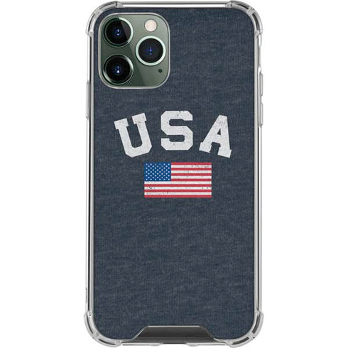USA with American Flag iPhone 12 Pro Clear Case
