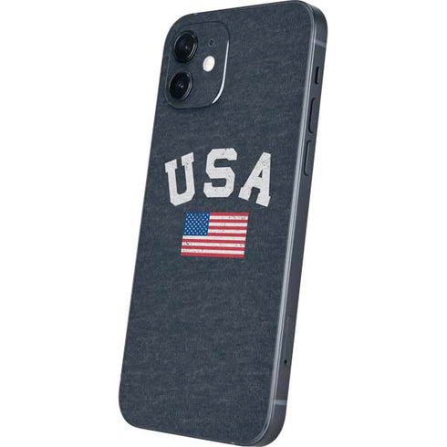 USA with American Flag iPhone 12 Skin