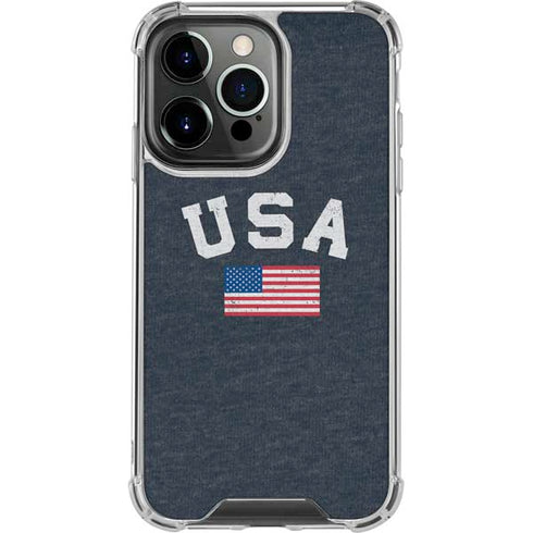 USA with American Flag iPhone 13 Pro Clear Case
