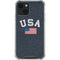 USA with American Flag iPhone 14 Clear Case