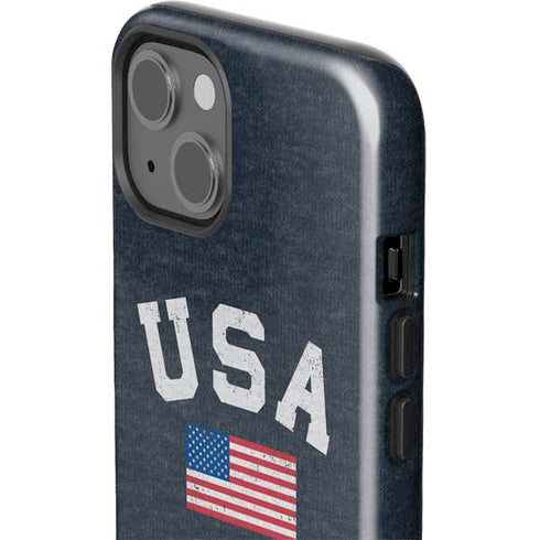 USA with American Flag iPhone 15 Plus Impact Case