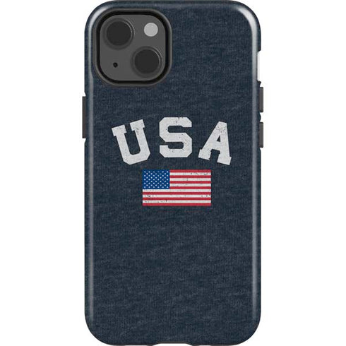 USA with American Flag iPhone 15 Impact Case