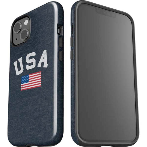 USA with American Flag iPhone 15 Impact Case