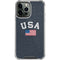 USA with American Flag iPhone 15 Pro Max Clear Case
