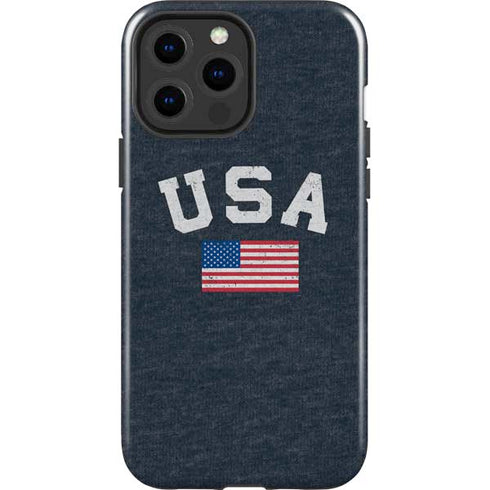 USA with American Flag iPhone 15 Pro Max Impact Case