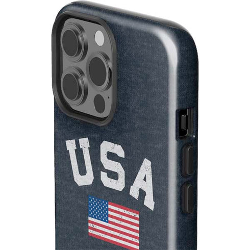 USA with American Flag iPhone 15 Pro Max Impact Case