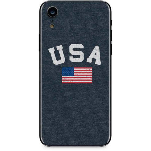 USA with American Flag iPhone XR Skin
