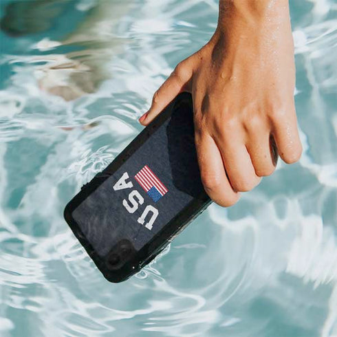 USA with American Flag iPhone XR Waterproof Case