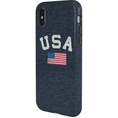 USA with American Flag iPhone XS Pro Case