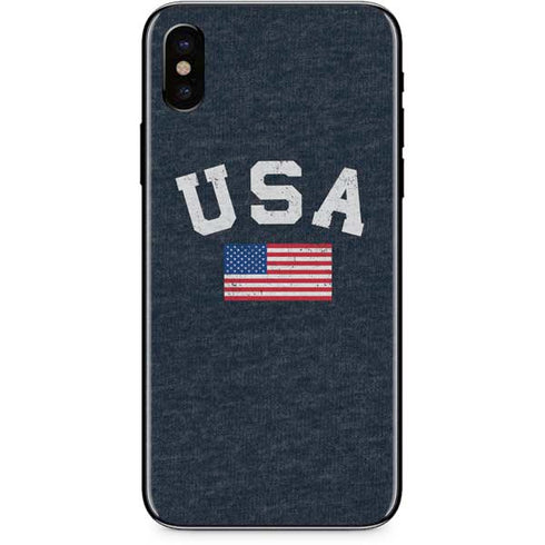 USA with American Flag iPhone XS Skin